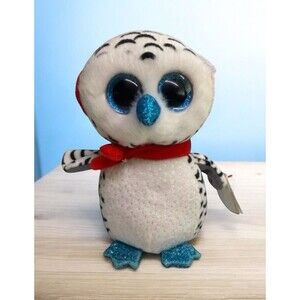 TY BEANIE BOOS NESTER The Christmas Owl 6” Plush Stuffed Animal With Tags